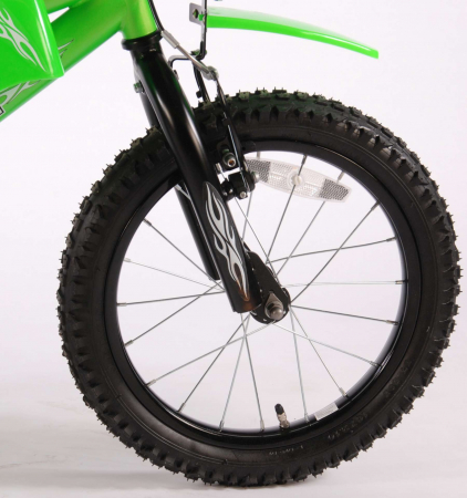 Bicicleta Volare Motobike pentru baieti, 16 inch, culoare Verde, frana de mana + contra [3]