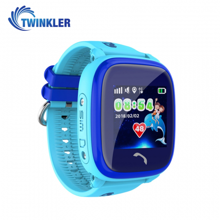 Ceas Smartwatch Pentru Copii Twinkler TKY-DF25 cu Functie Telefon, Localizare GPS, Pedometru, SOS, IP54 ; Albastru, Cartela SIM Cadou [0]