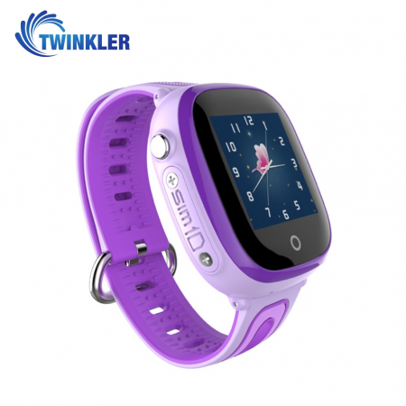 Ceas Smartwatch Pentru Copii Twinkler TKY-DF31 cu Functie Telefon, Localizare GPS, Camera, Pedometru, SOS, IP54 ; Mov, Cartela SIM Cadou [0]