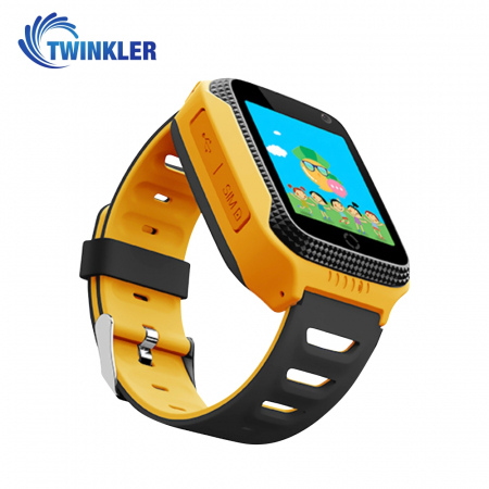 Ceas Smartwatch Pentru Copii Twinkler TKY-Q529 cu Functie Telefon, Localizare GPS, Camera, Pedometru, SOS, Lanterna, Joc Matematic ; Galben, Cartela SIM Cadou [1]