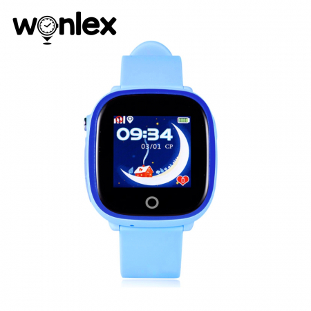 Ceas Smartwatch Pentru Copii Wonlex GW400X WiFi cu Functie Telefon, Localizare GPS, Camera, Pedometru, SOS, IP54 ; Bleu, Cartela SIM Cadou [1]
