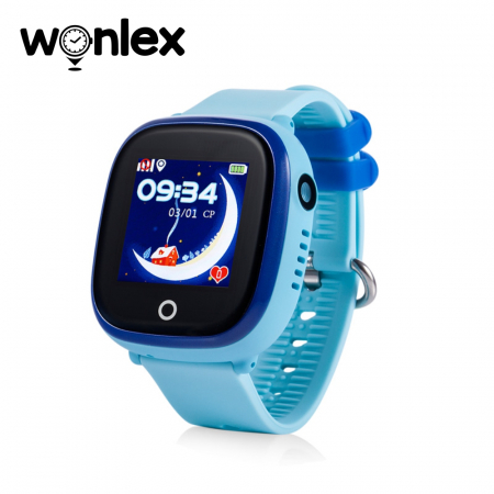 Ceas Smartwatch Pentru Copii Wonlex GW400X WiFi cu Functie Telefon, Localizare GPS, Camera, Pedometru, SOS, IP54 ; Bleu, Cartela SIM Cadou [0]