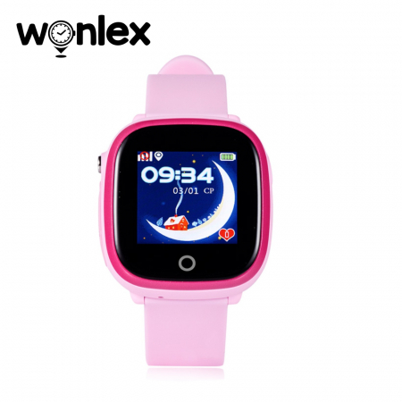 Ceas Smartwatch Pentru Copii Wonlex GW400X WiFi cu Functie Telefon, Localizare GPS, Camera, Pedometru, SOS, IP54 ; Roz, Cartela SIM Cadou [1]