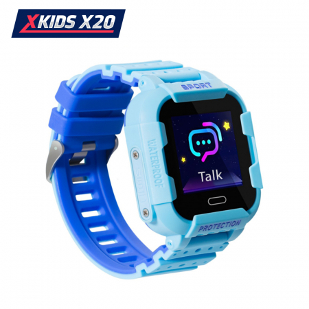Ceas Smartwatch Pentru Copii Xkids X20 cu Functie Telefon, Localizare GPS, Apel monitorizare, Camera, Pedometru, SOS, IP54, Incarcare magnetica, Albastru, Cartela SIM Cadou, Meniu romana [2]