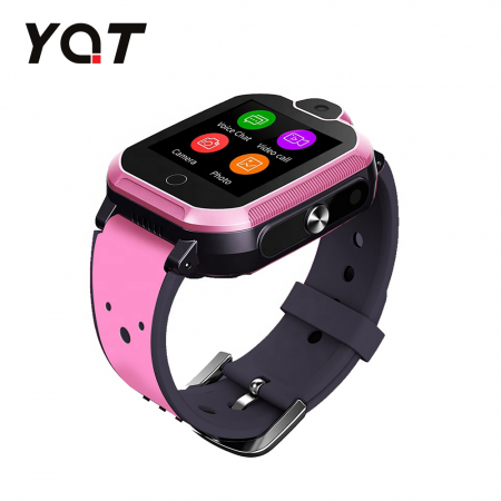 Ceas Smartwatch Pentru Copii YQT T6 cu Functie Telefon, Apel video, Localizare GPS, Istoric traseu, Apel de Monitorizare, Camera, Lanterna, Android, 4G, Roz, Cartela SIM Cadou [1]
