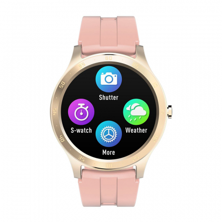 Ceas smartwatch Twinkler TKY-S20, Roz, Notificari, Pedometru, Moduri sportive, Cronometru [1]