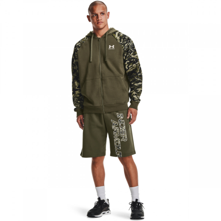 Hanorac barbati Under Armour FLC Camo Script FZ verde/negru L [1]