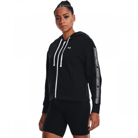 Hanorac femei Under Armour Rival FZ Hoodie negru L [0]