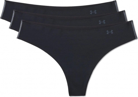 Lenjerie femei Under Armour PS Thong 3buc Negru XS [1]
