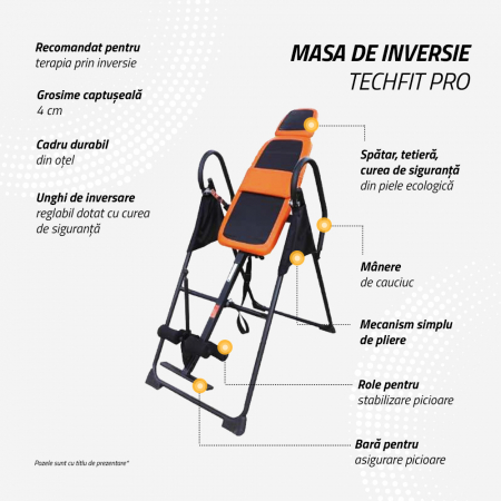 APARATE MULTIFUNCTIONALE FITNESS - Masa de inversie TECHFIT PRO