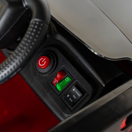 Masinuta electrica cu lumini LED pentru copii, telecomanda, player muzica USB si lumini, culoare rosu [5]