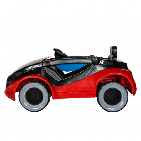 Masinuta electrica cu lumini LED pentru copii, telecomanda, player muzica USB si lumini, culoare rosu [7]