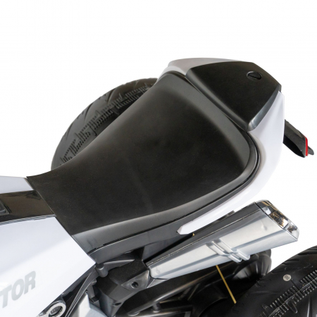 Motocicleta electrica copii Rich Baby cu acumulator, muzica si lumini, culoare alb/negru [10]