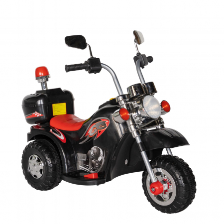 Motocicleta electrica copii Rich Baby cu acumulator, muzica si lumini, culoare negru [0]