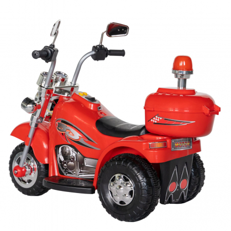 Motocicleta electrica copii Rich Baby cu acumulator, muzica si lumini, culoare rosu [4]