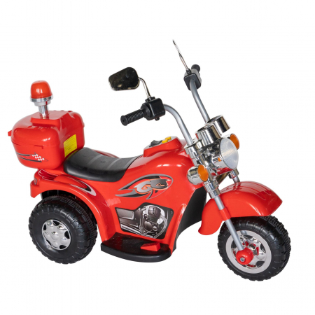 Motocicleta electrica copii Rich Baby cu acumulator, muzica si lumini, culoare rosu [0]