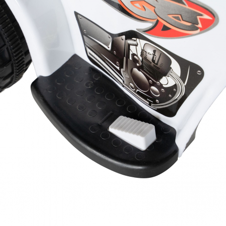 Motocicleta electrica Rich Baby copii cu acumulator, muzica si lumini, culoare alb [9]