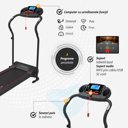 Banda de alergare electrica TECHFIT MT80N [6]