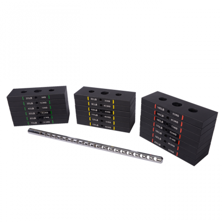 Set greutati tip stiva 90 kg pentru aparate Powertec [1]
