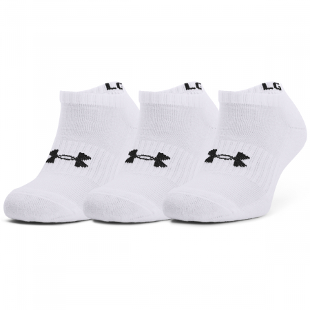 Sosete unisex Under Armour Core No Show 3pk alb L [0]