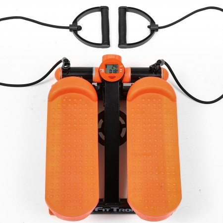 Stepper FitTronic S102, afisaj electronic, corzi pentru antrenamentul bratelor [1]