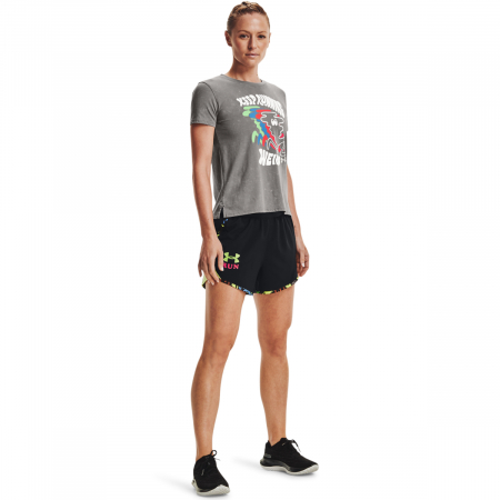 Tricou femei Under Armour Keep Run Weird Graphic SS gri L [1]