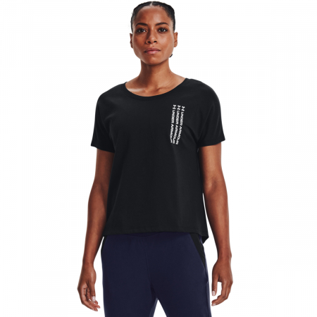 Tricou femei Under Armour Live Repeat WM Graphic Tee negru L [0]