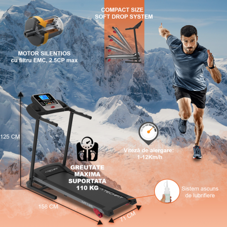 Banda de alergare electrica Techfit MT125N [7]