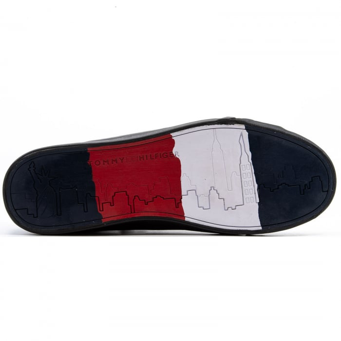 Flag Detail Leather Sneaker High [4]