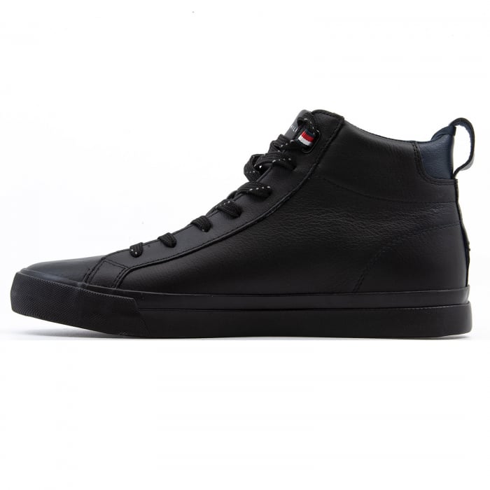 Flag Detail Leather Sneaker High [2]