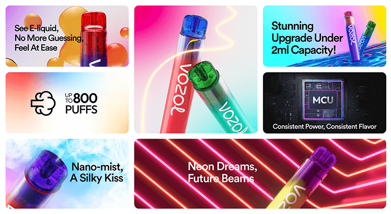 VOZOL Neon 800 Description