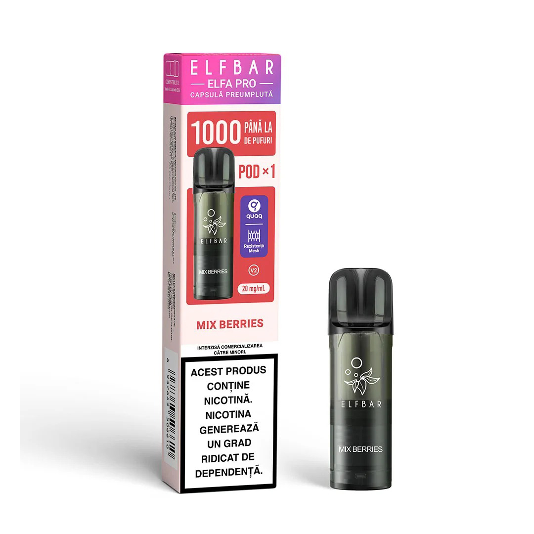 Cartus Elf Bar ELFA PRO V2, 1000 Pufuri, 20mg, Mix Berries [1]