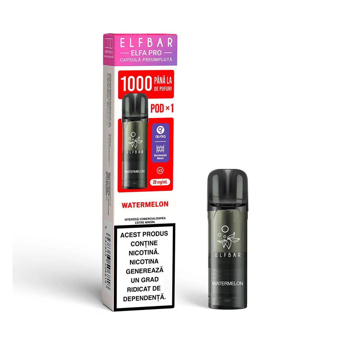 Cartus Elf Bar ELFA PRO V2, 1000 Pufuri, 20mg, Watermelon [1]