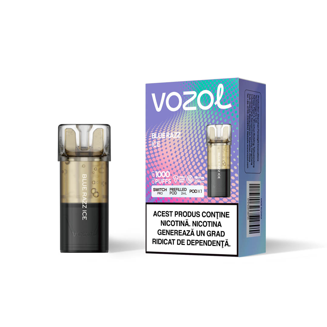 Cartus VOZOL Switch Pro, 1000 Pufuri, 20mg - Blue Razz Ice [1]