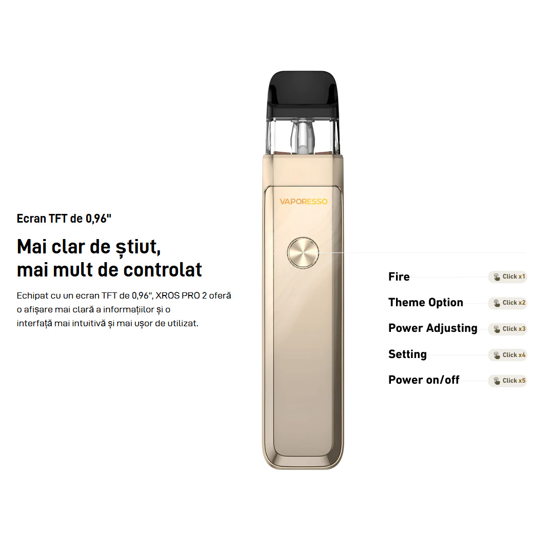 Kit Vaporesso XROS Pro 2, 2000mAh, 3ml - Glittering Black [3]