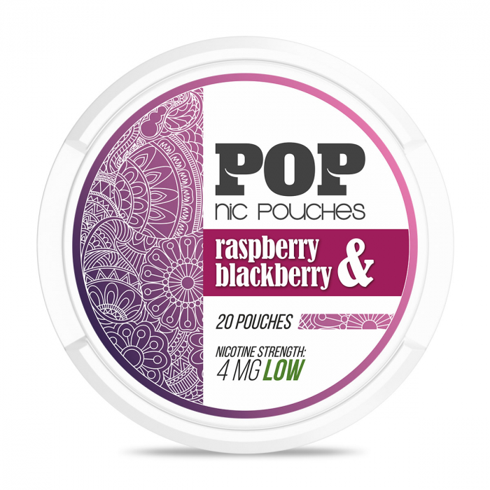 POP Nicotine Pouch (Snus) Raspberry & Blackberry 4mg [1]