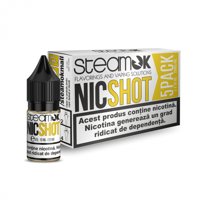 Pachet 5 Shot-uri Nicotina SteamOK 10ml, 20mg [1]