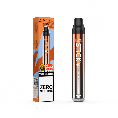 TIGARA UNICA FOLOSINTA - Kit Tigara Electronica Air Bar Stick 2500, 0% Nicotina - Peachy Melons