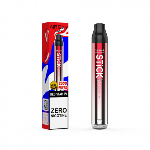 TIGARA UNICA FOLOSINTA - Kit Tigara Electronica Air Bar Stick 2500, 0% Nicotina - Red Star