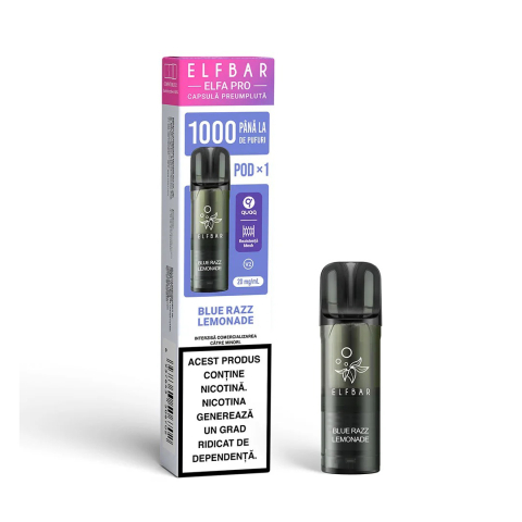 ELF BAR Elfa Pro V2 Cartuse - Cartus Elf Bar ELFA PRO V2, 1000 Pufuri, 20mg, Blue Razz Lemonade