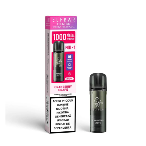 ELF BAR Elfa Pro V2 Cartuse - Cartus Elf Bar ELFA PRO V2, 1000 Pufuri, 20mg, Cranberry Grape