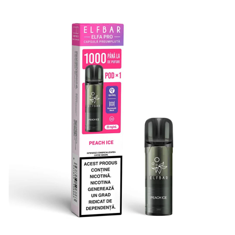 ELF BAR Elfa Pro V2 Cartuse - Cartus Elf Bar ELFA PRO V2, 1000 Pufuri, 20mg, Peach Ice
