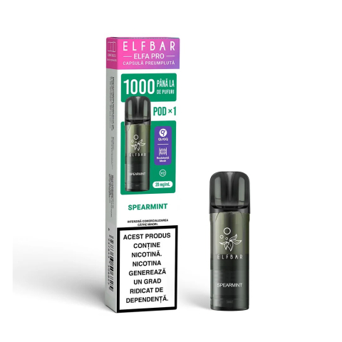 ELF BAR Elfa Pro V2 Cartuse - Cartus Elf Bar ELFA PRO V2, 1000 Pufuri, 20mg, Spearmint