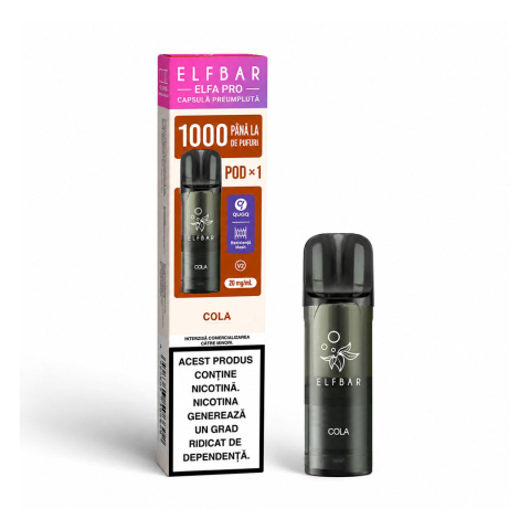 ELF BAR Elfa Pro V2 Cartuse - Cartus Elf Bar ELFA PRO V2, 1000 Pufuri, 20mg, Cola