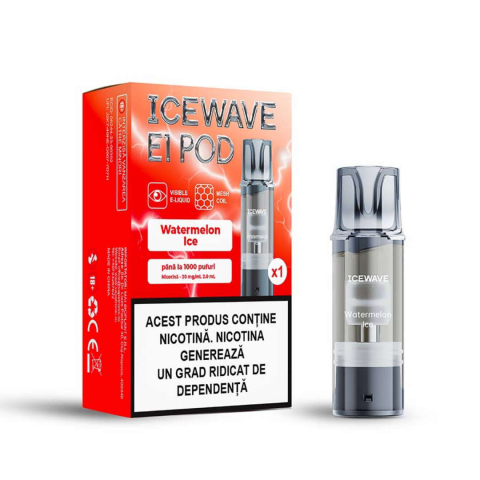 KIT/POD PREUMPLUT - Cartus Icewave E1, 2ml, 20mg - Watermelon Ice