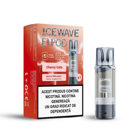 KIT/POD PREUMPLUT - Cartus Icewave E1, 2ml, 20mg - Cherry Cola