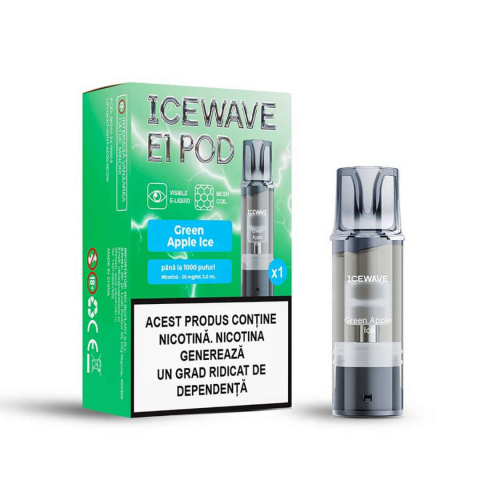 Cartuse Icewave E1 - Cartus Icewave E1, 2ml, 20mg - Green Apple Ice