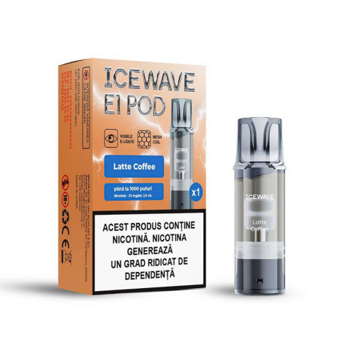 Cartuse Icewave E1 - Cartus Icewave E1, 2ml, 20mg - Latte Coffee