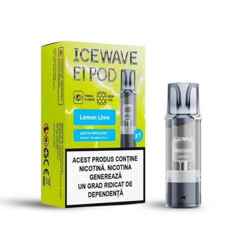 Cartuse Icewave E1 - Cartus Icewave E1, 2ml, 20mg - Lemon Lime