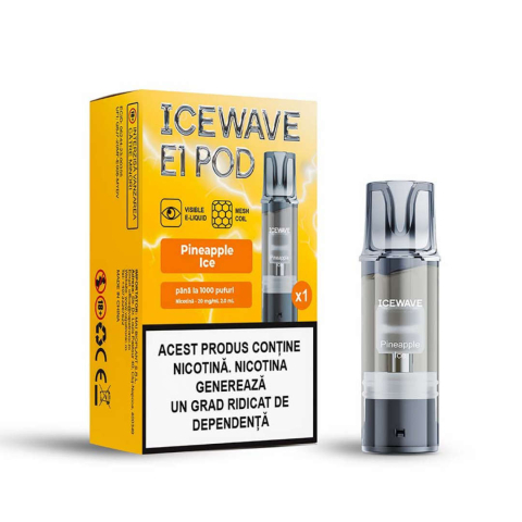 KIT/POD PREUMPLUT - Cartus Icewave E1, 2ml, 20mg - Pineapple Ice